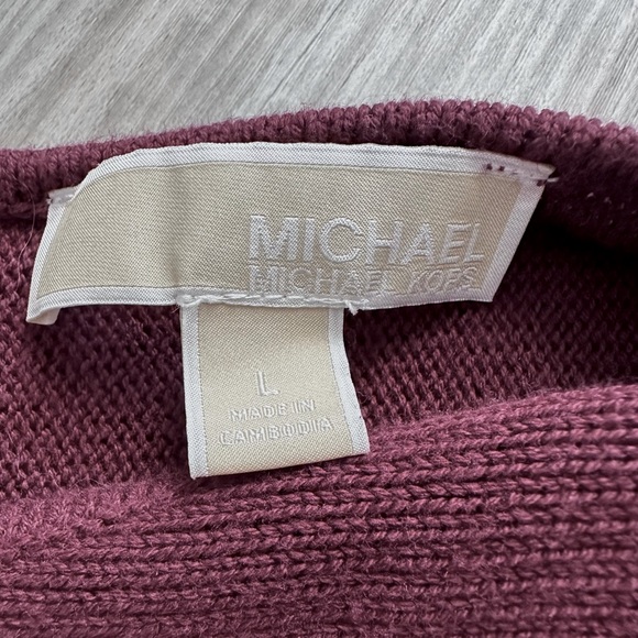 Michael Kors Burgundy Crew Neck Sweater Size Large - Picture 3 of 8